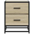Miniatyrbillede 6 af 11: vidaXL sengebord 40x31x50 cm konstrueret træ sonoma-eg