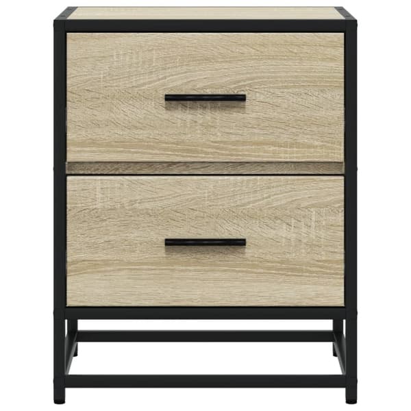 vidaXL sengebord 40x31x50 cm konstrueret træ sonoma-eg