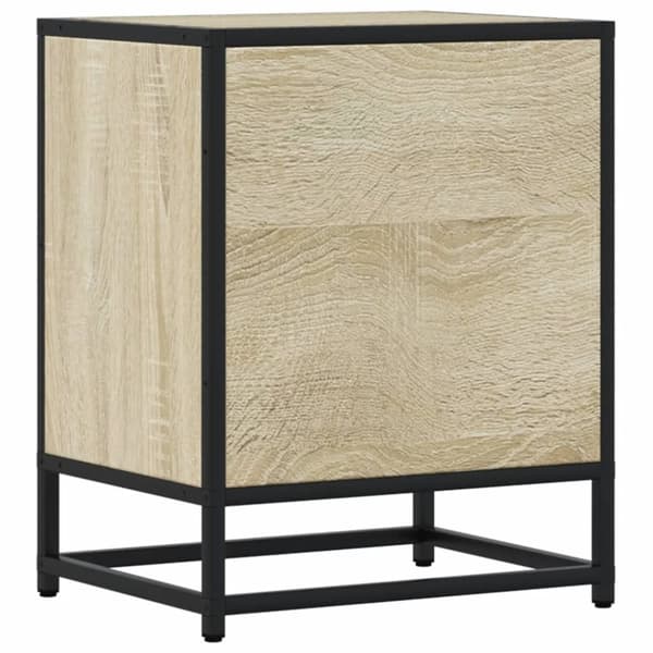 vidaXL sengebord 40x31x50 cm konstrueret træ sonoma-eg