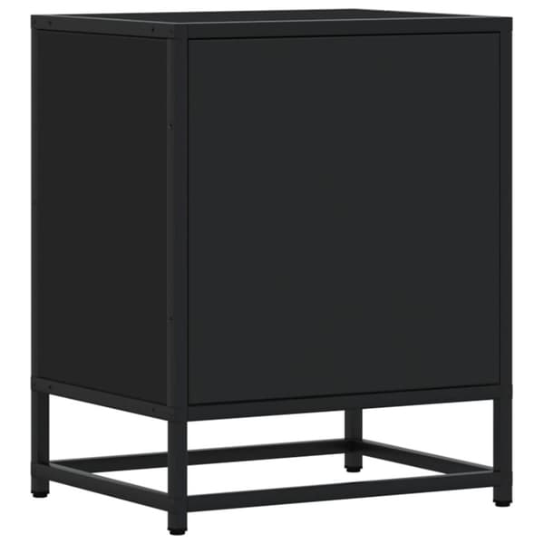 vidaXL Nattbord svart 40x31x50 cm heltre furu