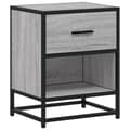 Pikkukuva 7 / 11: vidaXL Yöpöydät 2 kpl harmaa Sonoma 40x31x50 cm tekninen puu