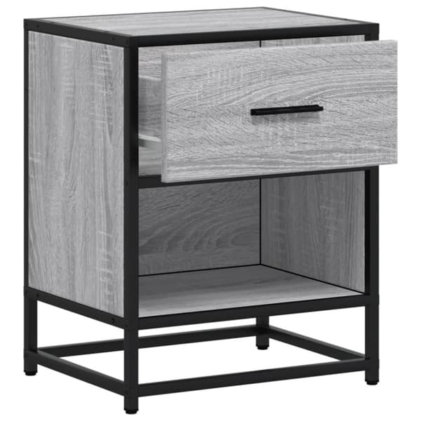 vidaXL Yöpöydät 2 kpl harmaa Sonoma 40x31x50 cm tekninen puu