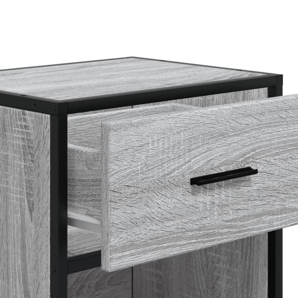 vidaXL Yöpöydät 2 kpl harmaa Sonoma 40x31x50 cm tekninen puu