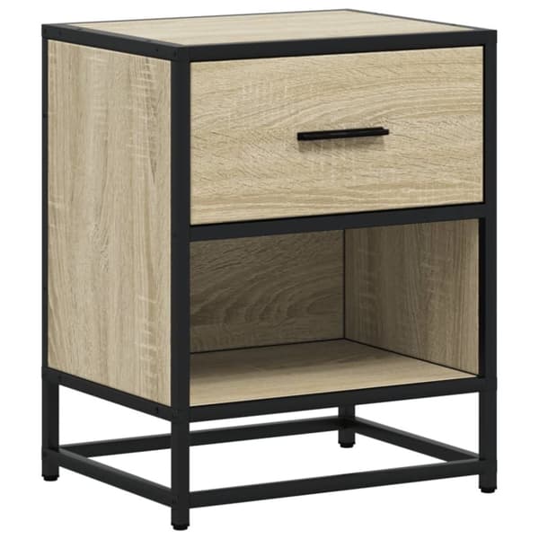 vidaXL sengebord 40x31x50 cm konstrueret træ sonoma-eg