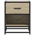 Miniatyrbillede 6 af 11: vidaXL sengebord 40x31x50 cm konstrueret træ sonoma-eg