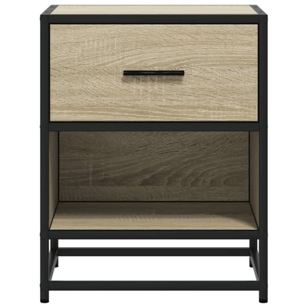 vidaXL sengebord 40x31x50 cm konstrueret træ sonoma-eg