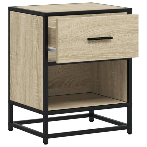 vidaXL sengebord 40x31x50 cm konstrueret træ sonoma-eg