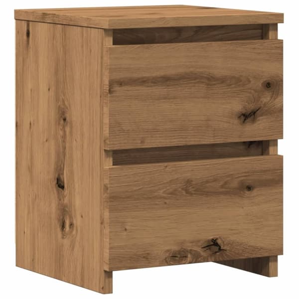 vidaXL sengebord 30x30x40 cm konstrueret træ kunsteg