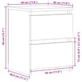 Pikkukuva 10 / 10: vidaXL Yöpöytä vanhaa puuta 30x30x40 cm lastulevy