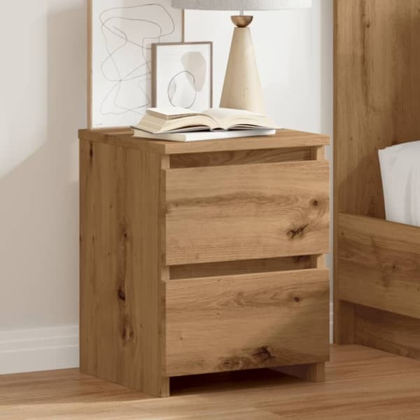 vidaXL Nattbord artisan eik 30x30x40 cm konstruert tre