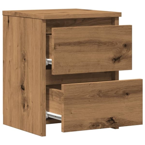 vidaXL Nattbord artisan eik 30x30x40 cm konstruert tre