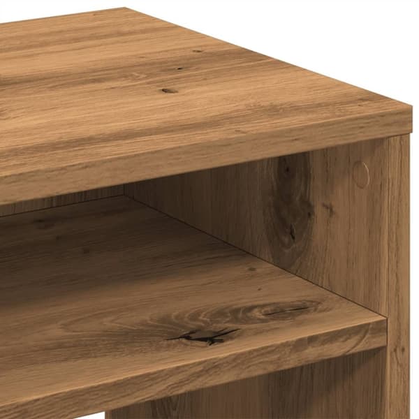 vidaXL Nattbord artisan eik 40x30x40 cm konstruert tre