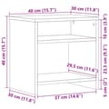 Miniatyrbilde 11 av 11: vidaXL Nattbord artisan eik 40x30x40 cm konstruert tre