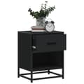 Miniatyrbilde 5 av 11: vidaXL Nattbord 2 stk svart 40x31x50 cm heltre furu