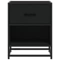 Miniatyrbilde 6 av 11: vidaXL Nattbord 2 stk svart 40x31x50 cm heltre furu