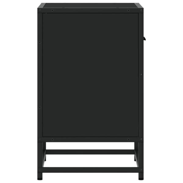 vidaXL Nattbord 2 stk svart 40x31x50 cm heltre furu