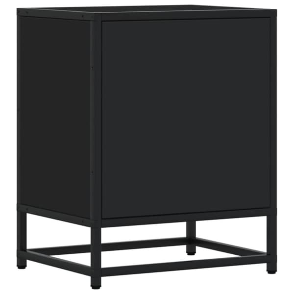 vidaXL Nattbord 2 stk svart 40x31x50 cm heltre furu