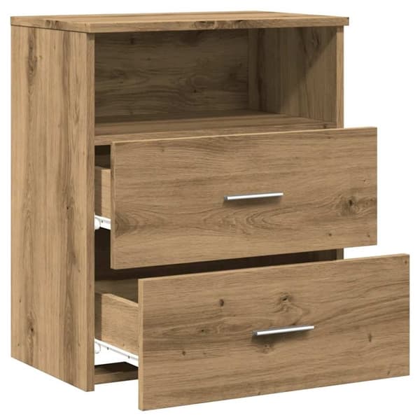 vidaXL Nattbord artisan eik 50x32x60 cm konstruert tre