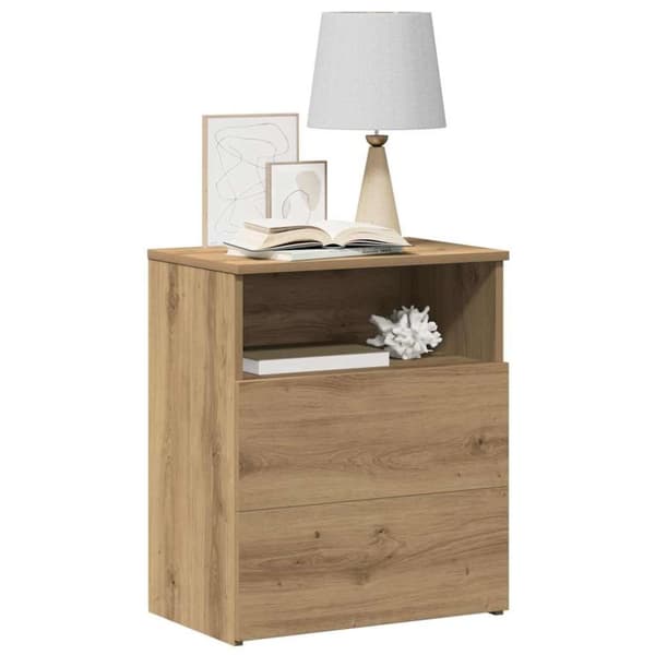 vidaXL Nattbord 2 stk artisan eik 50x32x60 cm konstruert tre