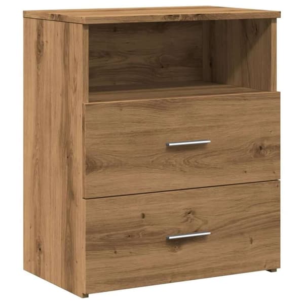 vidaXL Nattbord 2 stk artisan eik 50x32x60 cm konstruert tre