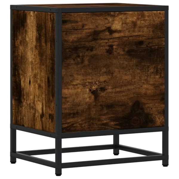 vidaXL sengeborde 2 stk. 40x31x50 cm konstrueret træ røget egetræ