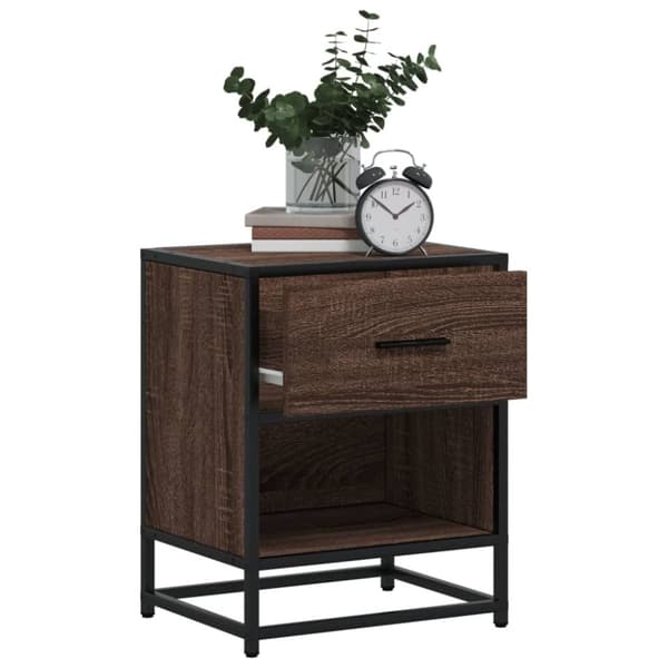 vidaXL Nattbord brun eik 40x31x50 cm konstruert tre