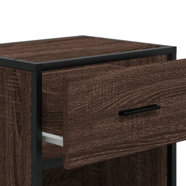 vidaXL Nattbord brun eik 40x31x50 cm konstruert tre