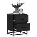 Miniatyrbilde 5 av 11: vidaXL Nattbord svart 40x31x50 cm heltre furu