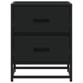 Miniatyrbilde 6 av 11: vidaXL Nattbord svart 40x31x50 cm heltre furu
