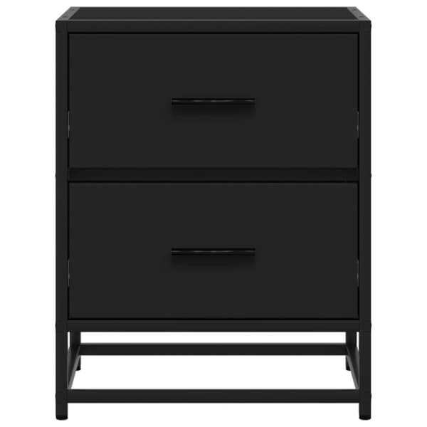 vidaXL Nattbord svart 40x31x50 cm heltre furu