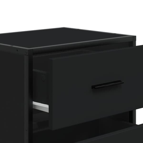 vidaXL Nattbord svart 40x31x50 cm heltre furu