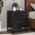Miniatyrbilde 2 av 11: vidaXL Nattbord svart 40x31x50 cm heltre furu