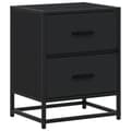 Miniatyrbilde 1 av 11: vidaXL Nattbord svart 40x31x50 cm heltre furu