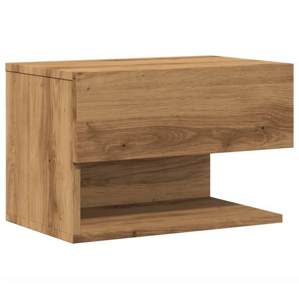 vidaXL Veggmontert nattbord artisan eik