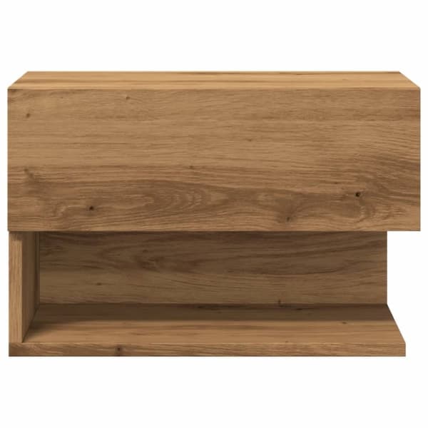 vidaXL Veggmontert nattbord artisan eik