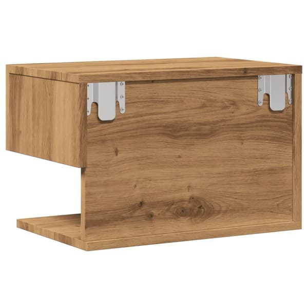 vidaXL Veggmontert nattbord artisan eik