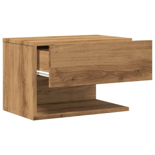 vidaXL Veggmontert nattbord artisan eik