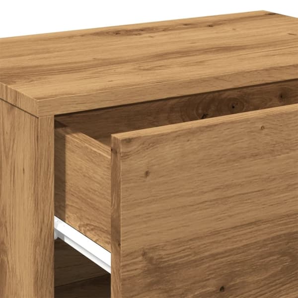 vidaXL Veggmontert nattbord artisan eik