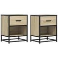 Miniatyrbilde 3 av 11: vidaXL Nattbord 2 stk sonoma eik 40x31x50 cm konstruert tre