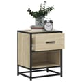 Miniatyrbilde 5 av 11: vidaXL Nattbord 2 stk sonoma eik 40x31x50 cm konstruert tre