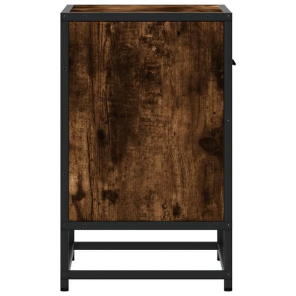 vidaXL Nattbord røkt eik 40x31x50 cm konstruert tre