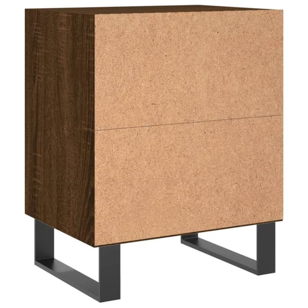 Sängbord brun ek 40x30x50 cm konstruerat trä