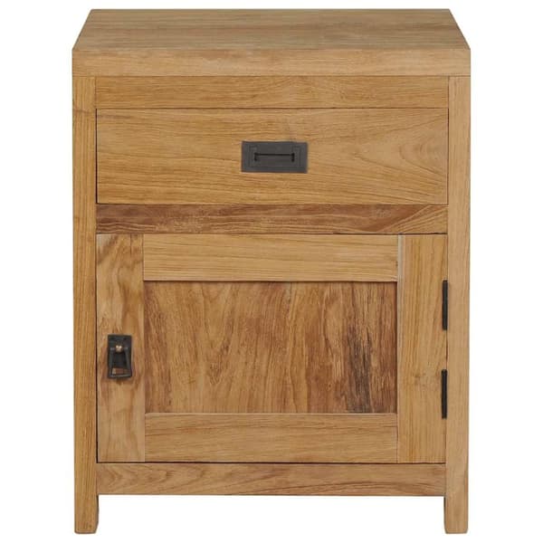 Nattduksbord i massiv teak 40x30x50 cm