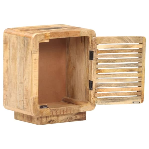 Sängbord 40x30x50 cm massivt grovt mangoträ