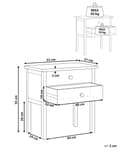 Miniatyrbillede 3 af 11: Sengebord i lyst massivt træ med 2 skuffer Rustikt sidebord Moderne design elegant stil