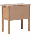 Miniatyrbillede 8 af 11: Sengebord i lyst massivt træ med 2 skuffer Rustikt sidebord Moderne design elegant stil