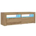 Miniatyrbilde 4 av 11: vidaXL Nattbord 2 stk med LED artisan eik 60x35x40 cm