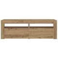 Miniatyrbilde 7 av 11: vidaXL Nattbord 2 stk med LED artisan eik 60x35x40 cm