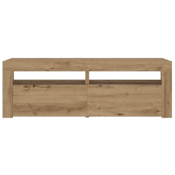 vidaXL Nattbord 2 stk med LED artisan eik 60x35x40 cm