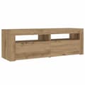 Miniatyrbilde 8 av 11: vidaXL Nattbord 2 stk med LED artisan eik 60x35x40 cm